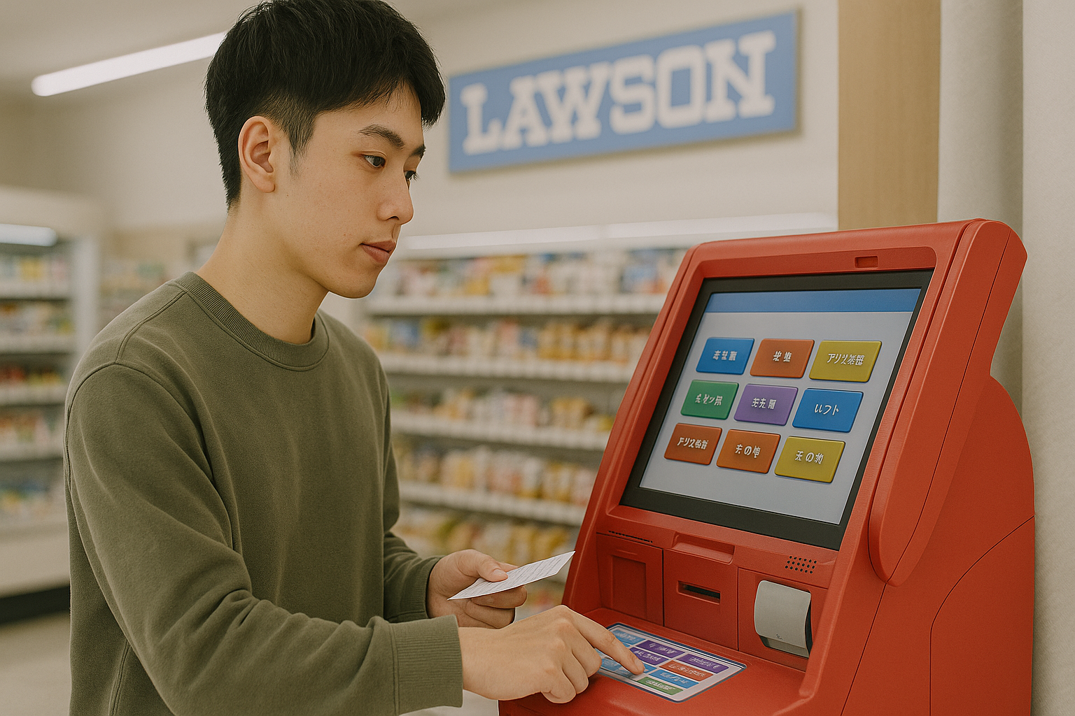 コンビニのキオスク端末(ロッピー)