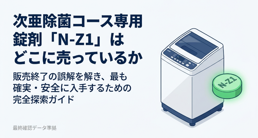 次亜除菌コース専用錠剤N-Z1がどこに売っているかを説明する記事用スライド
