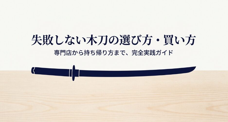 木刀の購入先や選び方、持ち帰り方を解説する完全実践ガイド