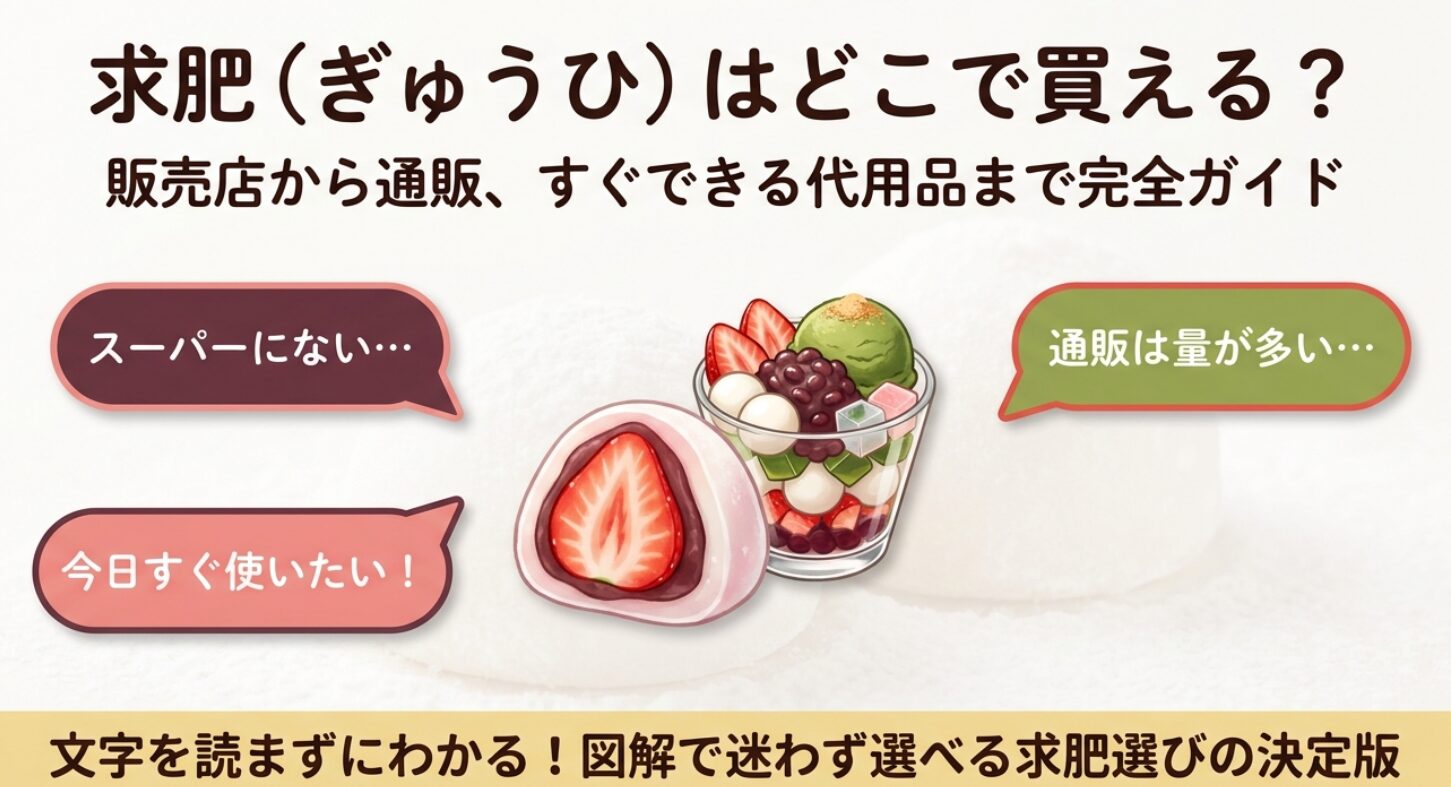 求肥はどこで買えるかを販売店、通販、すぐ使える代用品から案内するガイド
