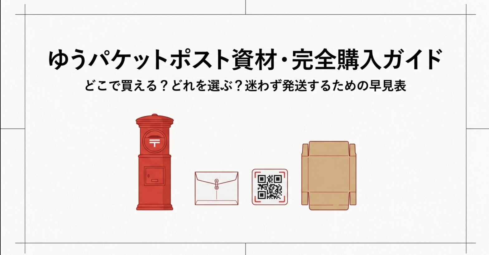 ゆうパケットポストのmini専用封筒・発送用シール・専用箱を紹介する購入ガイド
